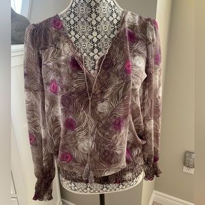 Dynamite Sheer Blouse with Boho details